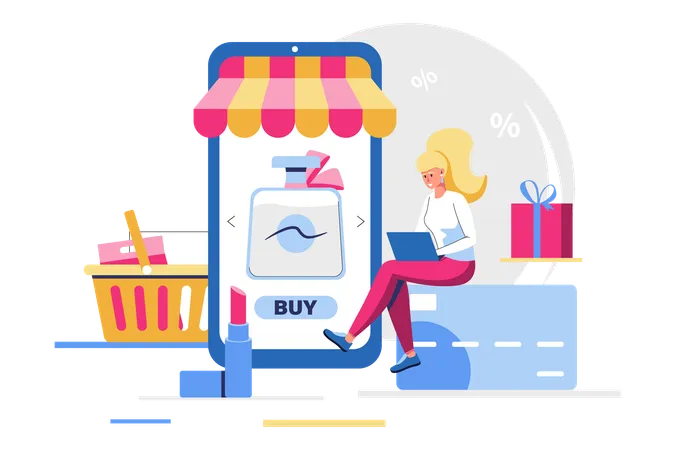 Concept of Online Shopping Illustration Graphic by pixency · Creative  Fabrica