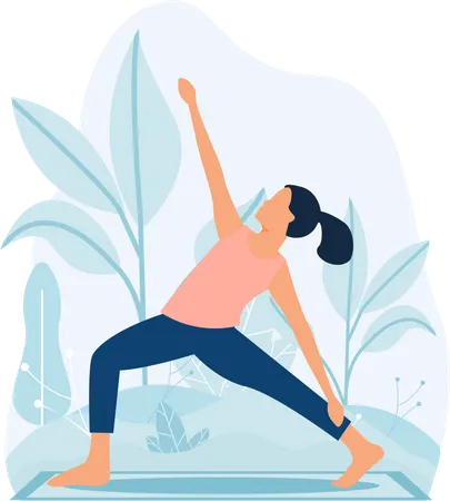 Yoga Flat Design Illustration