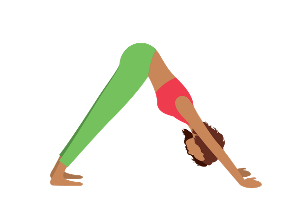 Young girl doing yoga  Illustration