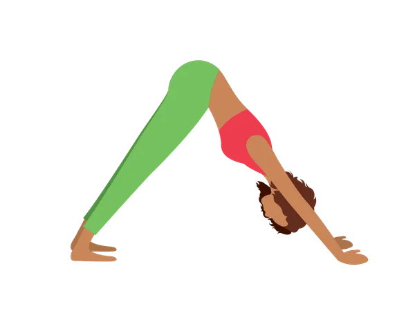 Young girl doing yoga  Illustration