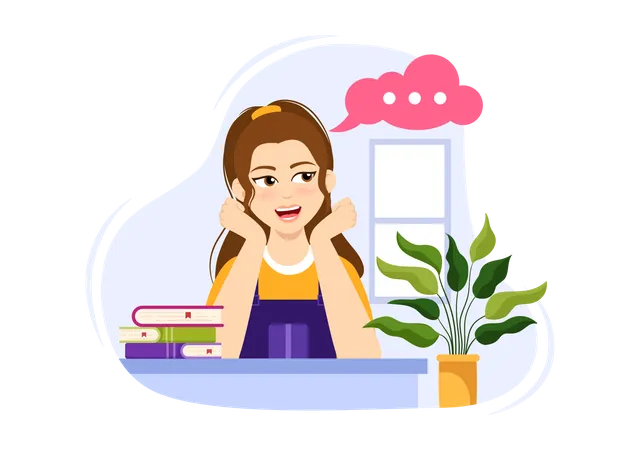 People Daydreaming Illustration With Imagining And Fantasizing In Bubble For Landing Page Or Poster Templates In Flat Cartoon Hand Drawn Illustration
