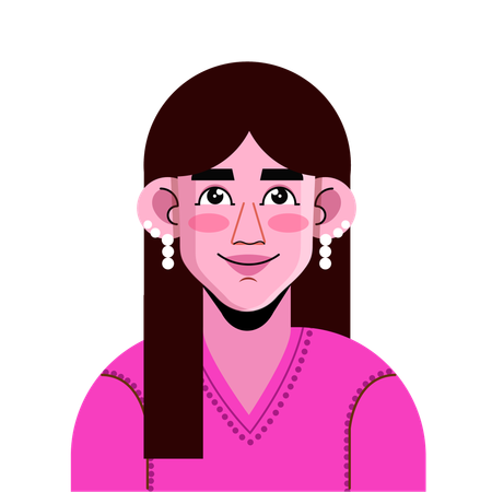 Young girl  Illustration