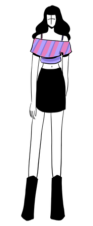 Young girl  Illustration
