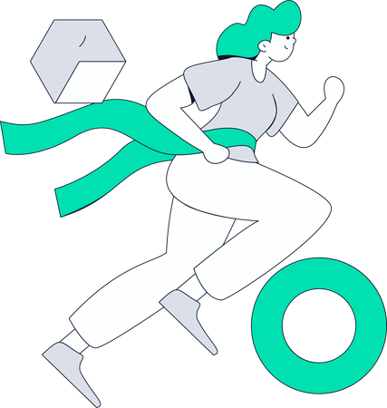 Young Girl runner  Illustration