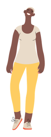 Young girl standing  Illustration