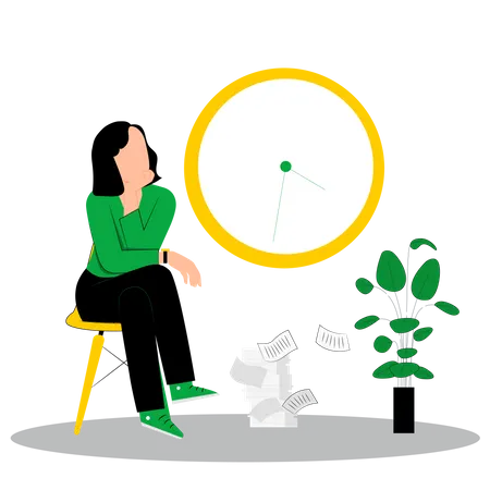 Working Time Time Management Illustration