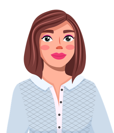 Young girl with trendy makeup  Illustration