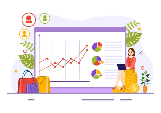 Sales Process Vector Illustration With Steps Of Communication For Attracting New Customers And Making Profit In Business Strategy Flat Background Illustration