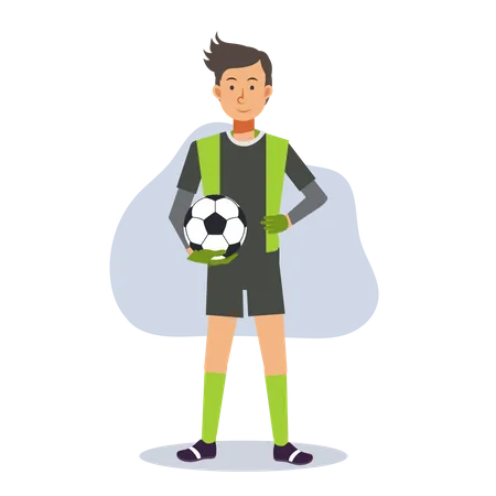 Young Goalkeeper  Illustration