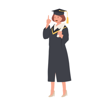 Young Graduate Giving Graduation Advice  Illustration