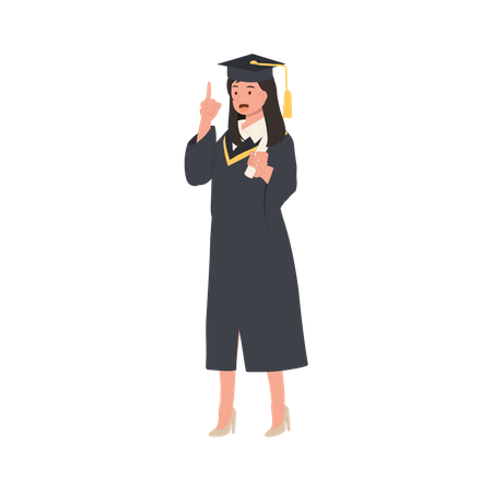 Young Graduate Giving Graduation Advice  Illustration