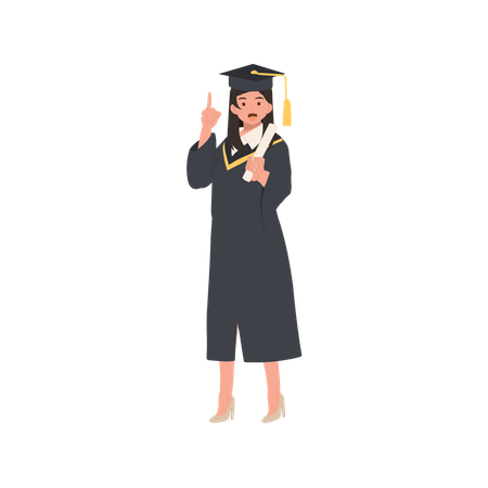 Young Graduate Giving Graduation Advice  Illustration