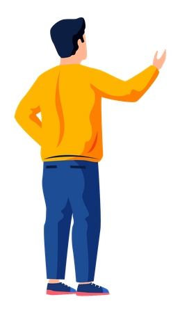 Young guy standing  Illustration