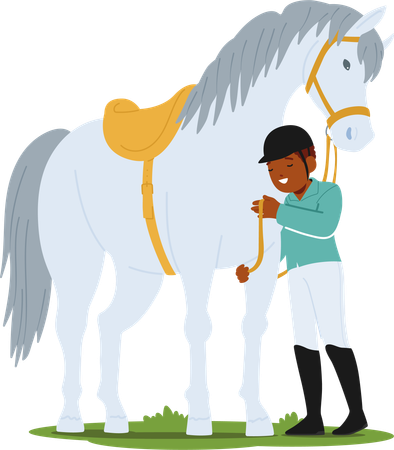 Young Jockey  Illustration