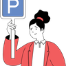 illustration for parking board