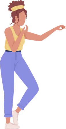 Young lady in casual clothing Illustration