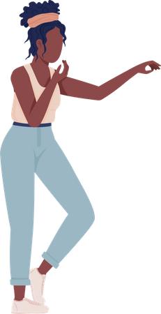 Young lady in casual wear  Illustration