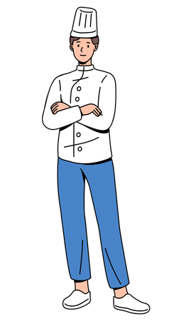 Young male chef  イラスト