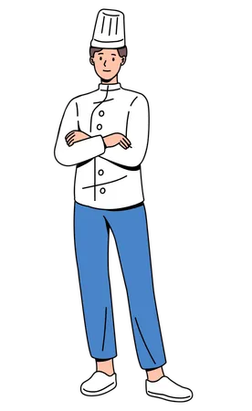 Young male chef  Illustration