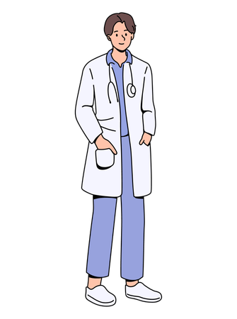 Young male doctor  Illustration