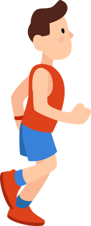 Young Male Jogging  Illustration