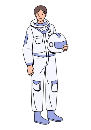 Young male spaceman  Illustration