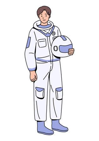 Young male spaceman  Illustration