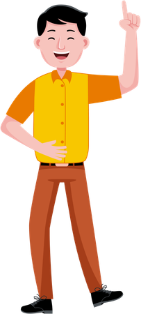 Young Man dancing  Illustration