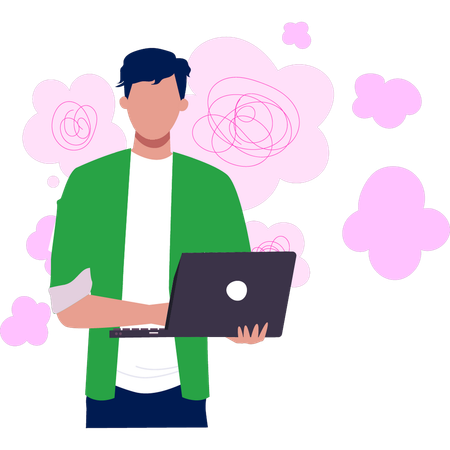 Young Man decidedly fatigued  Illustration