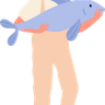 illustration holding fish