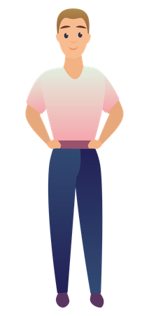 Young Man  Illustration