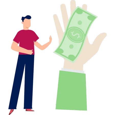 Young man investing money in business  Illustration