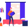 man doing household chores illustrations free