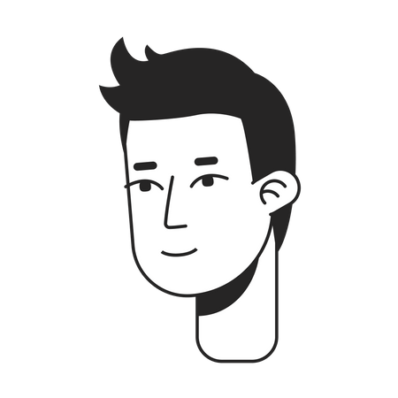 Young man smiling  Illustration