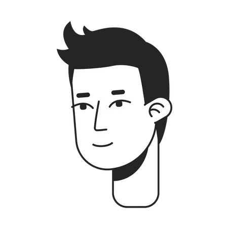 Young man smiling  Illustration