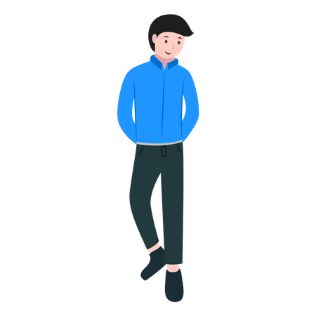 Young Man standing  Illustration