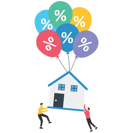 Real Estate Inflation Effect Of Inflation On Housing Prices Real Estate Market That Varies According To Economic Conditions Illustration