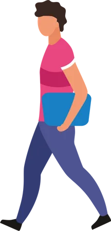 Young man with bag  Illustration