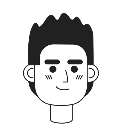 Young man with spiky hairstyle  Illustration