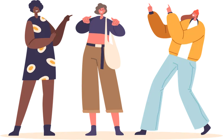 Young People Characters Communicate Using Expressive Gestures Conveying Emotions And Ideas Through Hand Movements Facial Expressions And Body Language Enhancing Their Interactions And Connections Illustration