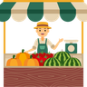 fruits stall illustration free download
