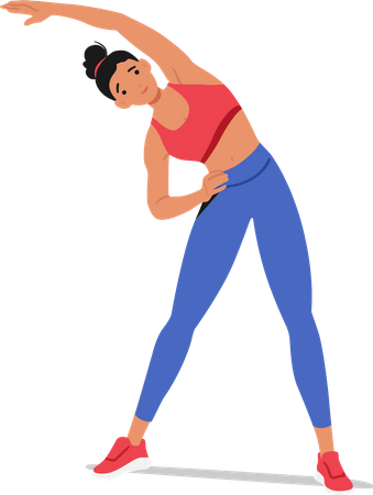 Young sporty fitness trainer  Illustration