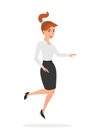 Young woman dancing  Illustration