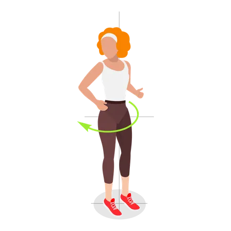 Young woman doing Spine Movements  Illustration