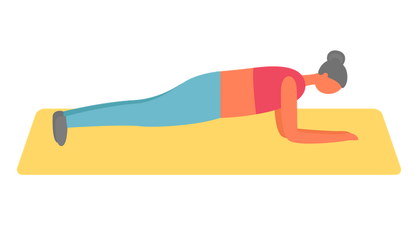 Young woman doing yoga  Illustration