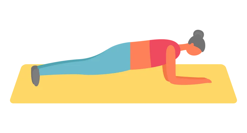 Young woman doing yoga  Illustration