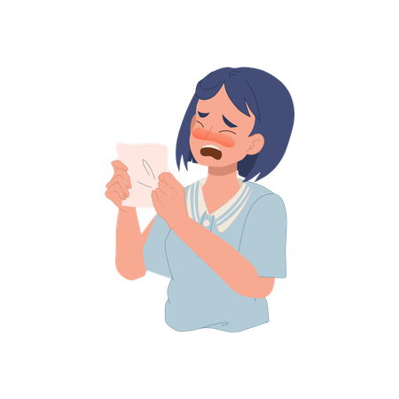 Young Woman Going Sneezing With Tissue Paper  Illustration