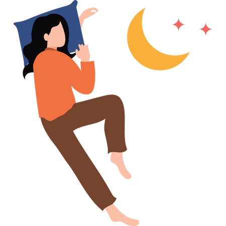Young woman sleeping  Illustration