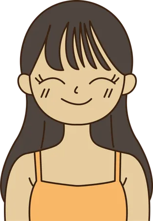 Young woman smiling  Illustration