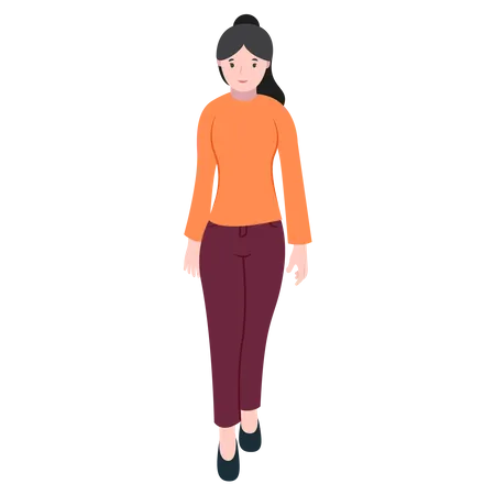 Young Woman standing  Illustration